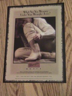 1996 WRANGLER JEANS WESTERN ADVERTISEMENT COWGIRL AD