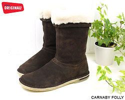 NEW CLARKS ORIGINALS CARNABY FOLLY FUR LINED BOOTS SIZE 4 & 4.5 & 5