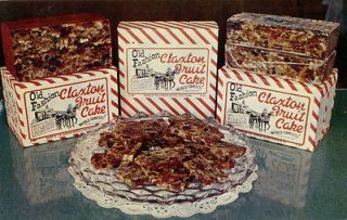 1962 Old Fashion Claxton Bakery Fruit Cake, Georgia, GA chrome