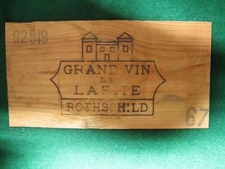 VINTAGE WINE CRATE PANEL   GRAND VIN DE LAFITE ROTHCHILD 1967