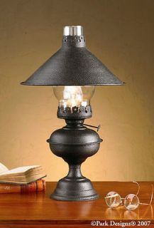 PRIMITIVE ELECTRIC RUSTIC HARTFOED DISTRESSED LAMP W/ SHADE **NEW