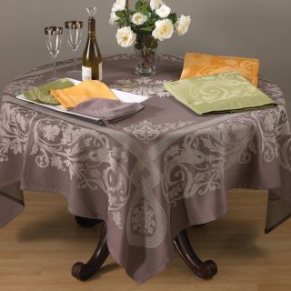 Maison Lyon Classic Jacquard Tablecloth 72 Square   3 Chic Colors New