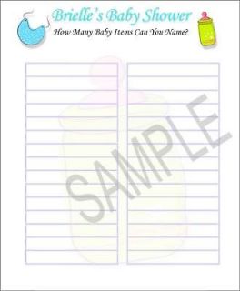 PRINTABLE CUSTOM BABY SHOWER NAME ITEMS GAME UNLIMITED#