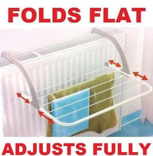 FOLDING CLOTHES AIRER / DRYER Towel Rail HORSE 4 RADIATOR, CUPBOARD