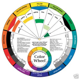 LARGE ARTIST PAINTING PAINT MIXING GUIDE COLOUR WHEEL