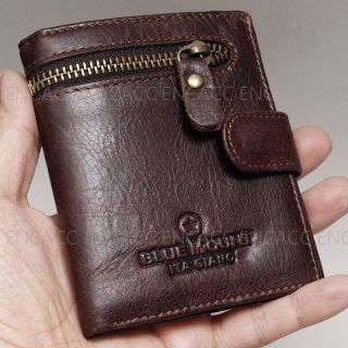 POCKET★New Genuine Cowhide Leather Mens Wallet Purse COIN POCKET
