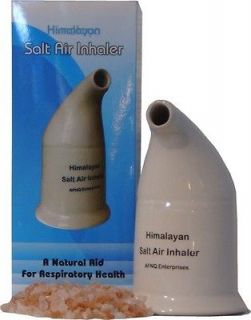 Himalayan Crystal Salt Inhaler Pipe & Refill Pack Bronchitis Emphysema