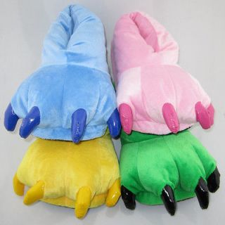 Plush New Winter Warm Soft Indoor Animal Feet Bear Paws Slippers Shoes