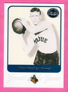 2001 Fleer College Basketball Greats Of Game John Wooden Purdue #42
