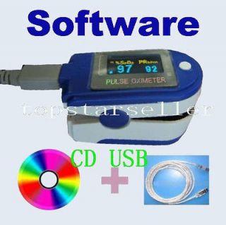 2012 New CE FDA Fingertip Pulse Oximeter SPO2 USB SOFTWARE 24H RECORDE