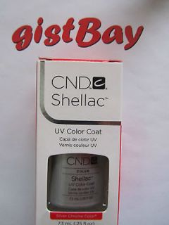 CND SHELLAC Power Polish UV Color Coat   Silver Chrome Color