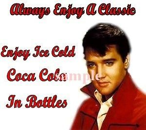 Coca Cola Gumball Decal Elvis New Improved Words