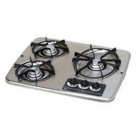Kitchen Propane Drop In Cooktop Gas Range STAINLESS 3 Burners