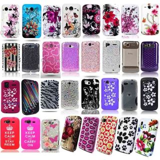 For HTC Colorful Diamond Bling TPU Stylish Flower Butterfly Mobile