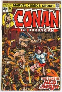 Conan the Barbarian #24   Marvel Comics   Bronze Age   1st Full Red