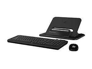HP Universal Notebook Stand with wireless Keyboard and Mouse and 4
