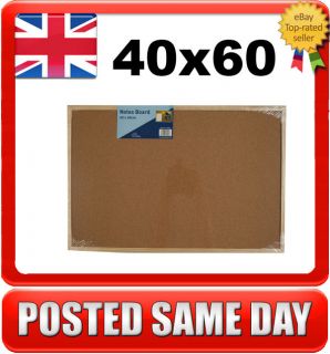 400x600 Cork Notice Board Pin Memo Wooden Frame Office Large 40X60