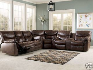 CONTEMPORARY FAUX LEATHER RECLINER SOFA COUCH SECTIONAL SET LIVING