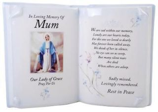 Memory of Mum/Mother Sympathy/Condolence Ceramic Plaque/Ornament/Gift