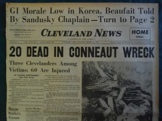 Birthdate Newspaper March 28 1953 20 Dead In Conneaut Rail road Wreck