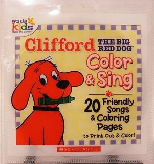 The Big Red Dog CD Color Sing 20 Friendly Kid Songs Coloring Pages