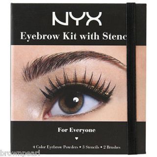 NYX Cosmetics Eyebrow Makeup Kit with Stencils Comb Brush For Everyone