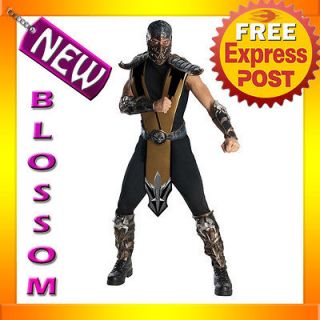 Deluxe Mortal Kombat Scorpion Fancy Ninja Halloween Costume Outfit