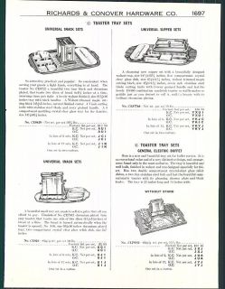 1937 Ad Universal Electric Toaster Tray Sets Buffet ORIGINAL