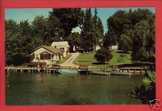 Newly listed INDIAN RIVER MI THE PINES COTTAGES BOATS CAR POSTCARD