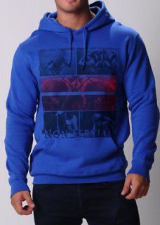 Mens $99.95rrp Will Not Obey Fleece Hoody ROYAL BLUE pullover jumper