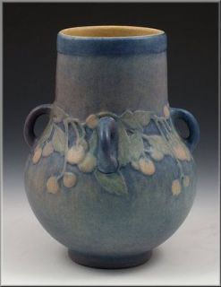 Superb Sadie Irvine Newcomb College Art Pottery Open Handled Vase