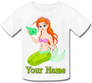 MERMAID PERSONALISED KIDS SUBLIMATION T SHIRT  GREAT GIFT FOR ANY