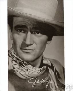 John Wayne in Cowboy Hat The Duke Hollywood Portrait Real Photograph