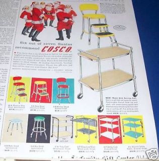 1957 Cosco Step Stool/Serving Cart Ad Santa recommends