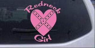 Redneck Girl Rebel Heart Car or Truck Window Wall Laptop Decal Sticker