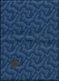 Unique Cloud Looking Lt & Drk Blue Scroll Print Fabric by Cranston