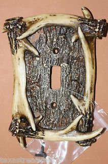 Newly listed (1), FAUX ANTLER, ELECTRICAL SWITCH PLATE,HUNTING LODGE