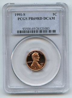 Newly listed 1991 S 1C Lincoln Cent Proof PCGS PR69DCAM
