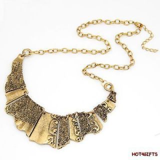 Vintage Retro Fashion Costume Chain Aztec Pendant Necklace Jewelry