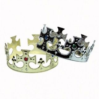 King Crown Costume Hat Headgear Gold Silver Maltese Adjustable Queen