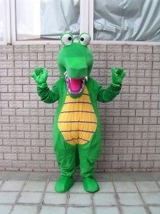 Halloween green crocodile Mascot costume Adult size New