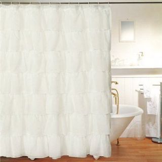 cream shower curtain
