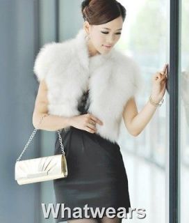 XX Nice Noble Women Warm Fox Fur Short Vest Waistcoat 6Colors F4094
