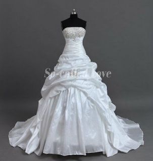2013 Cheap Ball Gown Long Court Train White Ivory Bridal Wedding Dress