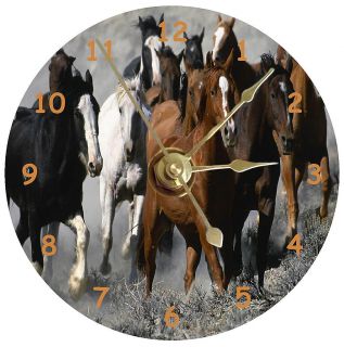 NEW Horse Roundup CD Clock
