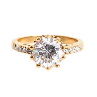 NEXTE Jewelry Gold Overlay Cubic Zirconia Solitaire Ring