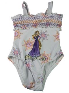 Princess RAPUNZEL Tangled Swim Suit Bathing Suit Girls Sz XS 4 S 5/6