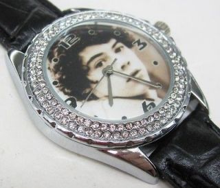 118 Diamond Crystal Leather Watch   1D 1 D One Direction / Harry