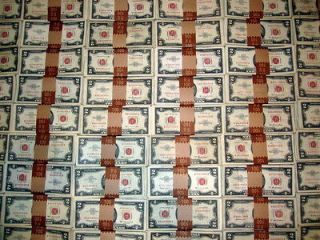 States $2 Red Seal Premium Quality US Currency Small Size Note Money