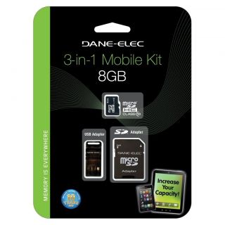 GB Dane Elec micro SDHC Class 10 memory card DA 3IN1C1008G R for